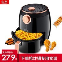 Homeleader GH-20A 钻石黑家用电炸锅 厨房烹饪的艺术升级